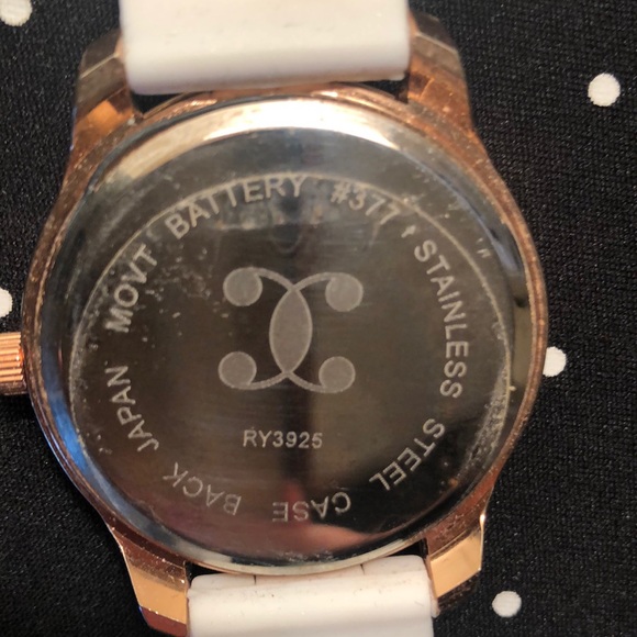 Charming Charlie Gold with white wristband watch - Picture 4 of 4